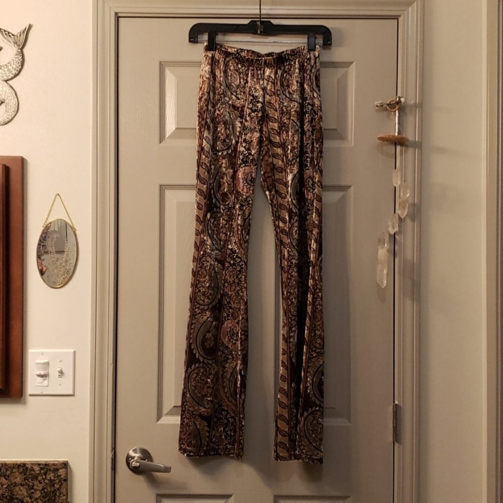 Velvet bell bottoms